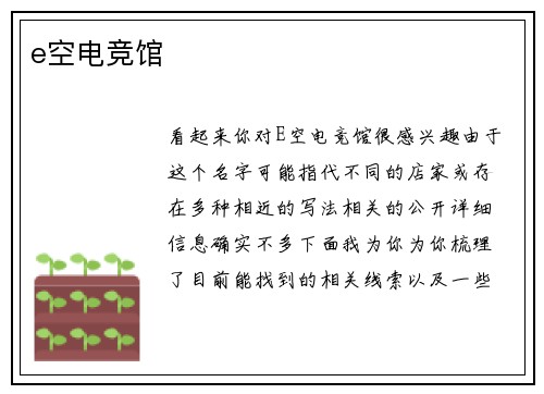 e空电竞馆